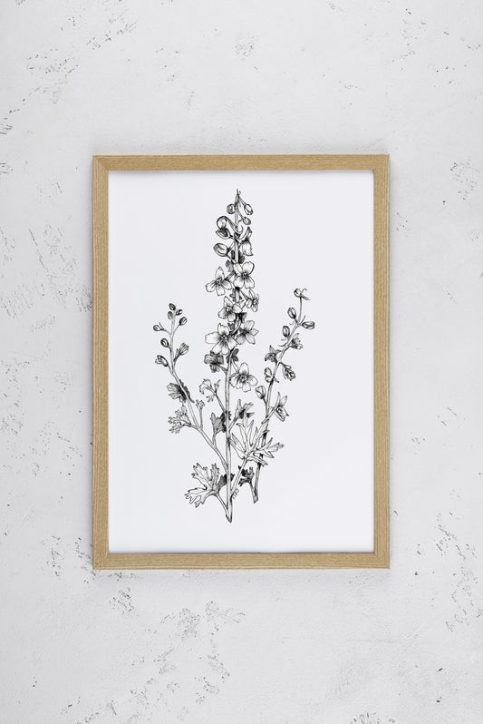 The Happy Larkspurs Print